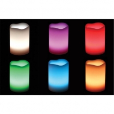 bonita vela de cera con LED y mando a distancia 12 colores diferentes
